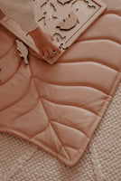 [PRE-ORDER] Vegan Leather Quilted Playmat Leaf 純素皮革樹葉形遊戲地墊 - Rose Pink 玫瑰粉