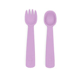 Feedie Fork & Spoon Set 矽膠餐具套裝 - Lilac 淡紫色