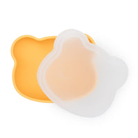 Stickie Bowl with lid 矽膠小熊碗連蓋 - Yellow 黃色