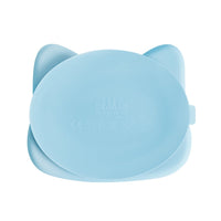 Cat Stickie Plate 矽膠小貓碟 - Powder Blue 淡粉藍