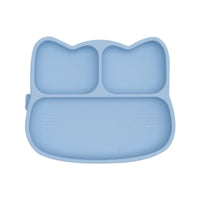 Cat Stickie Plate 矽膠小貓碟 - Powder Blue 淡粉藍