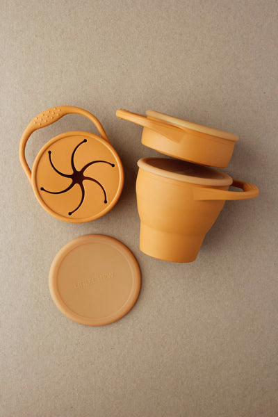 Foldable Silicone Snack Cup 可摺式矽膠零食杯 - Golden Ochre