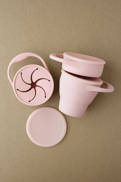 Foldable Silicone Snack Cup 可摺式矽膠零食杯 - Pale Mauve