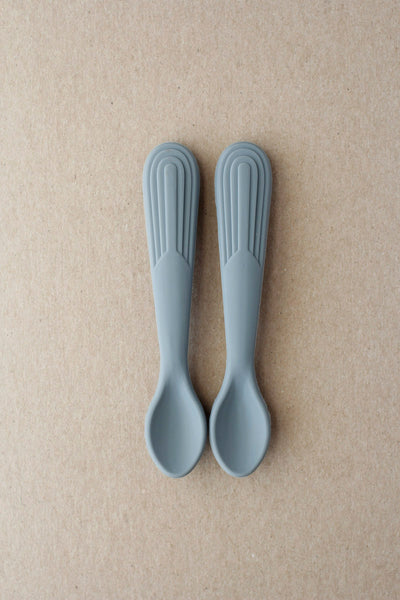 Rainbow Spoon set of 2 矽膠匙羹2件裝 - Dim Grey
