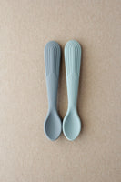 Rainbow Spoon set of 2 矽膠匙羹2件裝 - Dim Grey / Cloud Blue