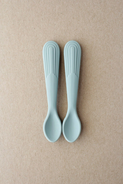 Rainbow Spoon set of 2 矽膠匙羹2件裝 - Cloud Blue