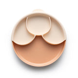 Healthy Meal Set - Suction Plate + Divider 天然聚乳酸分隔餐盤 - Toffee/Peach