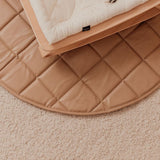 [PRE-ORDER] Vegan Leather Quilted Playmat Round 純素皮革圓形遊戲地墊 - Nude 肉色