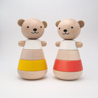 Wooden Stacking Bear 小熊疊疊樂 - Coral 紅色