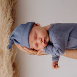 My First Knotted Beanie - Sapphire 嬰兒冷帽 - 藍寶石色