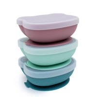Stickie Bowl with lid 矽膠小熊碗連蓋 - Mint 薄荷綠