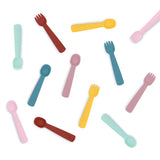 Feedie Fork & Spoon Set 矽膠餐具套裝 - Mint 薄荷綠