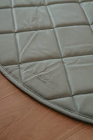 [PRE-ORDER] Vegan Leather Quilted Playmat Round 純素皮革圓形遊戲地墊 - Slate Blue 石板藍