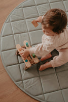[PRE-ORDER] Vegan Leather Quilted Playmat Round 純素皮革圓形遊戲地墊 - Slate Blue 石板藍