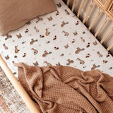 Fitted Cot Sheet - Fox 嬰兒床單